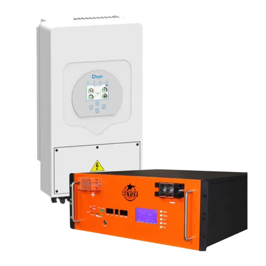 5kW Solar Inverter + Battery Back Up R100 51.2V 100Ah 5.1kWh Lithium Iron Phosphate Battery