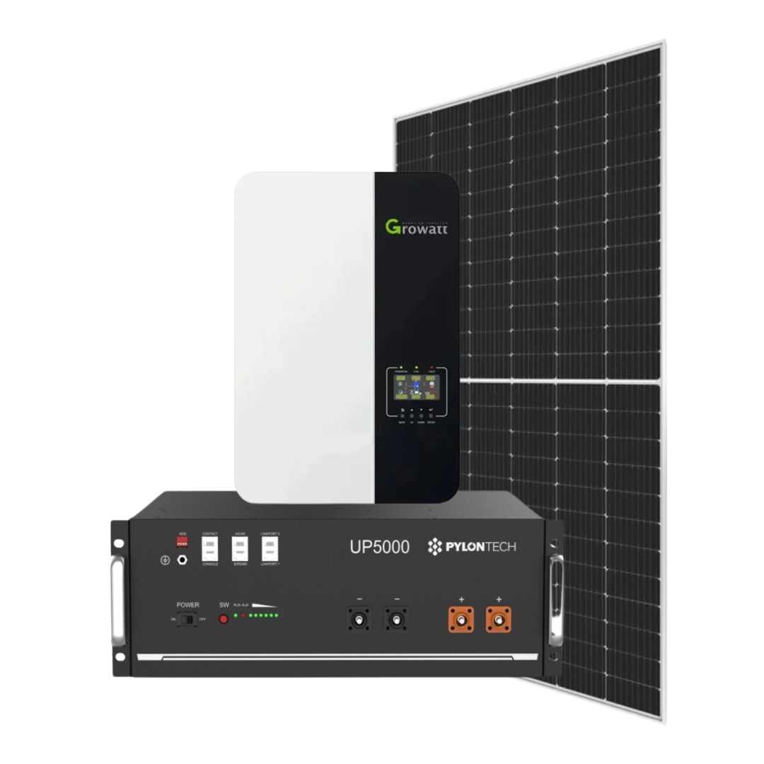 5kw Growatt Inverter + Pylontech Lithium Ion 4.8kW UP5000 Battery + 6 x 420W New Solar panels